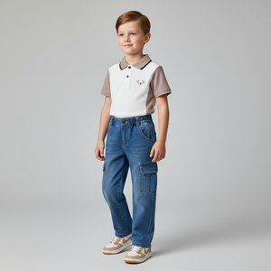 Pantalon Jeans Cargo - Foto 1