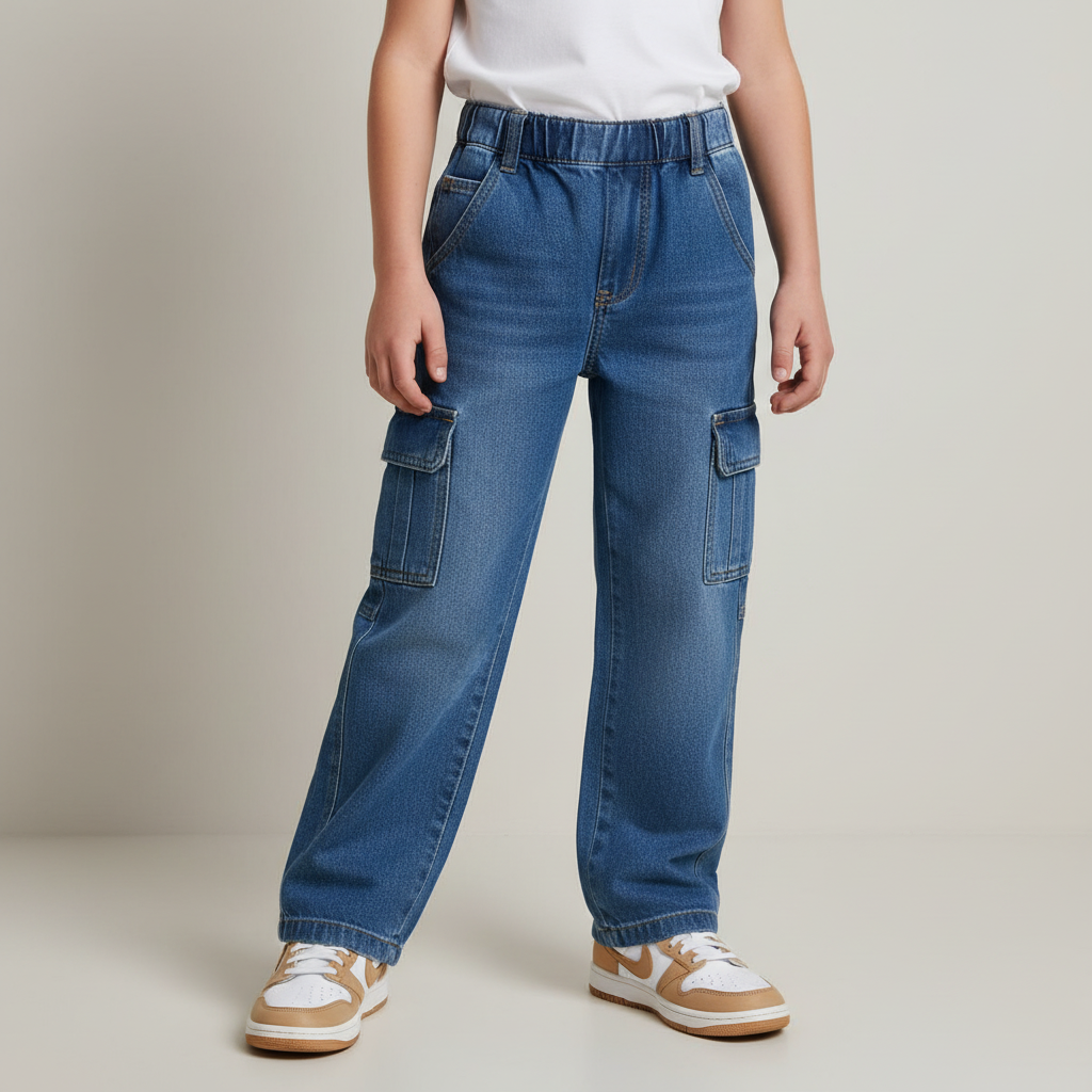 Pantalon Jeans Cargo - Foto 2
