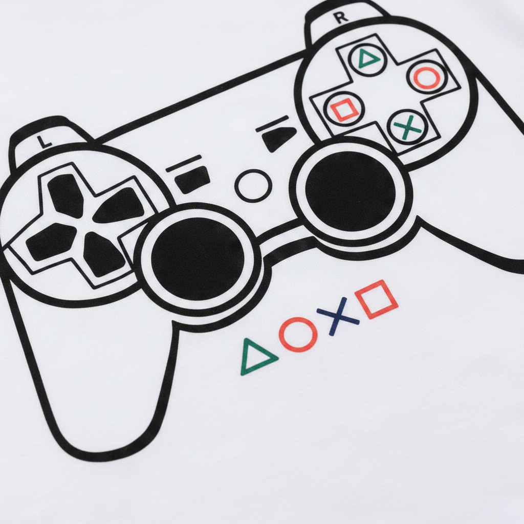 T-Play Boy - Detalle estampado blanca