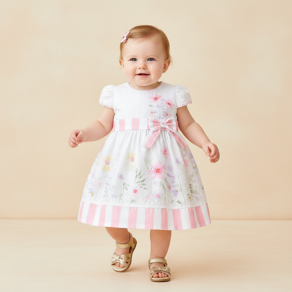 Vestido Flor Baby Rosado - Foto 1