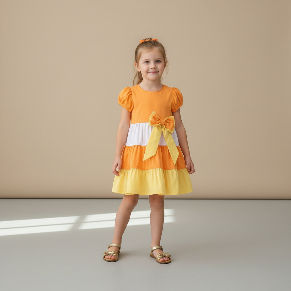 Vestido Golas Li Naranja - Foto 1
