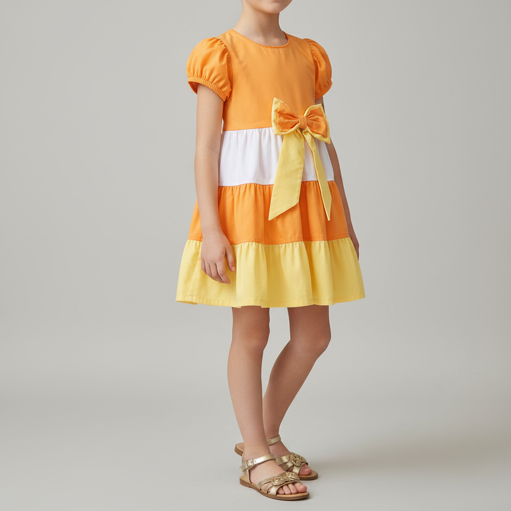 Vestido Golas Li Naranja - Foto 2